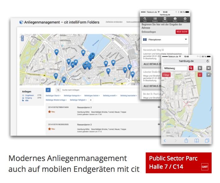 cit präsentiert Lösungen zum Anliegenmanagement auf der CeBIT